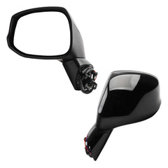 Left Driver Side Black Door Mirror Compatible with 2012 2013 2014 2015 Honda Civic Power Glass Manual Folding Replace# HO1320261, 76252TR0A01-PFM, 76258TR6C01-PFM,76251TR0A01ZD,76258TR3A01