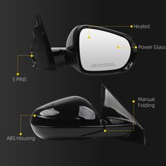 Side Rear View Mirror Compatible with 2021-2024 Chevy/Chevrolet Trailblazer LT Power Heated Power Glass Door Rearview Mirror Passenger Right GM1321670 42725572-PFM(5pin)