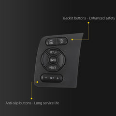 Steering Wheel Cruise Control Switch 2011-2016 Ford F250 F350 F450 F550 Left Side Switch Button Replacement Replace# BC3T9E740EEW BC3Z9A818AA