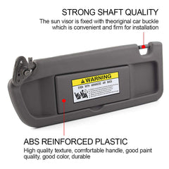 Clear Gray Left Driver Side Sun Visor Compatible with Honda Civic 2006-2011 Replaces# 83280-SNA-A01ZC