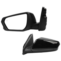 Left Driver Side Mirror Compatible With 2018-2023 Chevy Equinox GMC Terrain with Power Heated Glass/Manual Folding/Blind Spot Light Replace# GM1320595 Black Paint Cover (8pin)