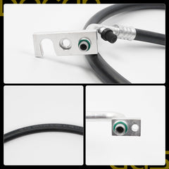 Discharge AC Line Compressor to Condenser Hose Assembly Comptible With Peterbilt Kenworth Trucks Replaces# F5062421475