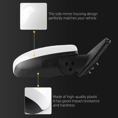 Right Passenger Side Mirror Compatible with Toyota Highlander 2008-2013 Power Glass Heated Manual Folding Replaces 8791048353 TO1321246 White 5Pins