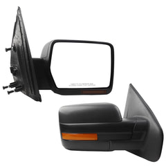 Right Passenger Heated Side Mirror Compatible with Ford F150 2004-2014 Without Spotter Glass Door Mirror With Turn Signal Light Without puddle light Without Blind spot detection (7PINS)