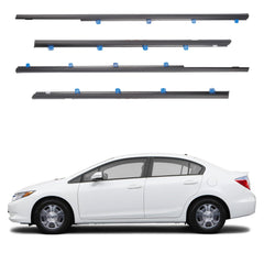 Weatherstrip Window Moulding Trim Compatible with Honda Civic 2012 2013 2014 2015 Replaces# 72450-TR0-A01 72410-TR0-A01 72950-TR0-A01 72910-TR0-A01