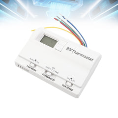 Digital Thermostat White Rv Thermostat Heat/Cool T-Stat Wall,Compatible Coleman 8330-336 337 338 339 368 386 Air Conditioner Thermostat Replace# 83303862 83303362