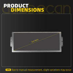 Glass Screen Navigation Display Panel Compatible with BMW L7 CID High 3 Series F30 F31 F34 4 Series F32 F33 F36 320i 328i 335i 428i 435i M3 M4 OE# LQ088K9RA01 9292248 8.8 inches