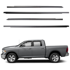 55112376AH Weatherstrip Exterior Window Moulding Trim Seal Belt Compatible with Dodge Ram 1500 2500 3500 4500 5500 Crew Cab 2009-2021 Replace# 55112377AH 55372138AH 55372139AH (4PCS)