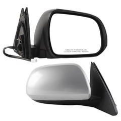Right Passenger Side Mirror Compatible with Toyota Highlander 2008-2013 Power Glass Heated Manual Folding Replaces 8791048353 TO1321246 Silver 5Pins
