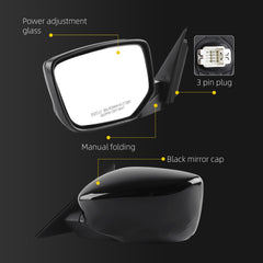Dasbecan Side Mirror Compatible with 2008-2012 Honda Accord