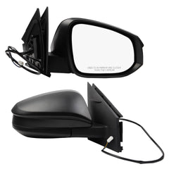 Right Passenger Side Door Mirror Assembly Compatible with Toyota RAV4 2013 2014 2015 Power Glass Manual Folding Non-Heated Textured Black Replaces TO1321309 879100R070 (3 Pins)