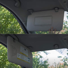 Gray Left Driver Side Sun Visor Compatible with Nissan Altima 2013 2014 2015 2016 2017 2018 with Mirror and Vanity Light Without Sunroof Replaces# 96401-3TA2A