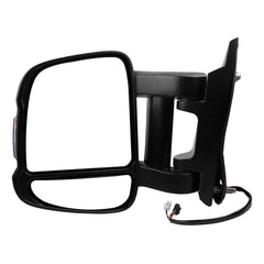 Left Driver Side Mirror Replacement 5VE95JXWAD for Ram Promaster 1500 2500 3500 2014-2019 Heated Power Glass Manual Fold Turn Signal Light Temperature Sensor Long Arm 8+2 Pins 5MD21JXWAA