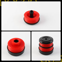 8PCS Red Silicone Cab Body Mount Bushing Kit Fits 2008-2016 Ford F-250 350 Crew Cab, Replace# 13848 Bolts, Smooth Bumpy Ride, Heavy-Duty Upgrade Over PU Mounts