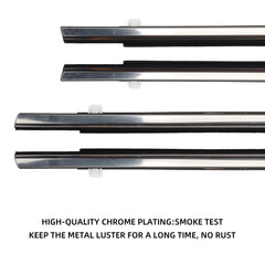 4Pcs Weatherstrip Window Seal Chrome Car Window Moulding Trim Compatible with Honda Accord 2008-2012 Replaces#72410-TA0-A01 72450-TA0-A01 72910-TA0-A01 72950-TA0-A01