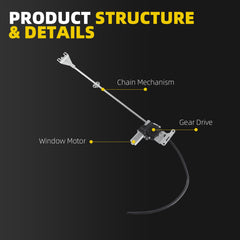 Dasbecan Power Window Regulator with Motor Compatible with Freightliner