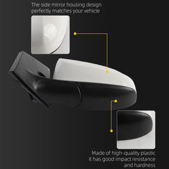 Left Driver Side Mirror Compatible with Toyota Corolla 2014-2019 Power Glass Heated Paint to Match Door Mirror Assembly Replaces 8794002F31C0 White 5Pins