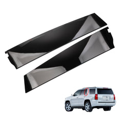 926-245 Rear Door Applique Molding Window Trim Rearward Compatible with Chevrolet Chevy Tahoe Cadillac Escalade GMC Yukon 2015-2018, Left and Right Gloss Black Panel Replaces 926-246