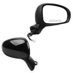 Passenger Side Mirror Compatible with2012-2017 Prius V Heated Power Glass Manual Fold Right Door Mirror #TO1321286 8791047280-PFM (5PINS)