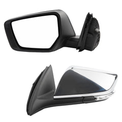 Left Driver Side Mirror Compatible with Chevy Impala 2014-2020 Manual Folding Power Glass Heated with Turn Signal Puddle Light Memory Chrome 12Pins Replaces 22936937PFM