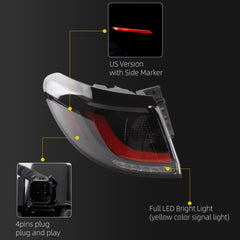 Dasbecan Side Taillight Compatible with 2025 2026 Honda HRV