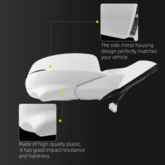 Right Passenger Side Mirror Compatible with Honda Accord 2013 2014 2015 Power Glass Heated with Camera with Turn Signal Light Door Mirror Assembly Replaces 76200T2GA42ZC White 12Pins