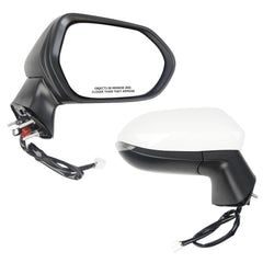 Passenger Side Door Mirror White Compatible with 2020-2025 Toyota Corolla SE& SE Heated w/Turn Signal Nightshade Right RearView Mirror Assembly Manual Fold Power Adjustment 6PINS #87910-12F80