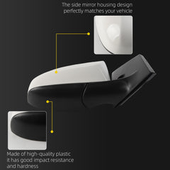 Right Passenger Side Mirror Compatible with Toyota Corolla 2014-2019 Power Glass Manual Folding Non-Heated Paint to Match Door Mirror Assembly Replaces 8791002F81C0 White 3Pins