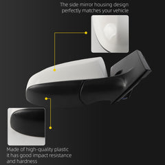 Right Passenger Side Mirror Compatible with Toyota Corolla 2014-2019 Power Glass Heated Paint to Match Door Mirror Assembly Replaces 8791002F91C0 White 5Pins