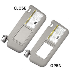 Left Driver & Right Passenger Side Sun Visor with Vanity Light Compatible with Toyota RAV4 2006-2013 Replaces# 74320-42501-B2 74320-42500-B0 (Gray)