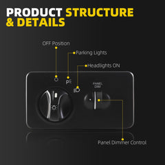 1S1833 Headlight Switch Fit for Ford F-250 F-350 F-450 F-550 Super Duty 1999-2000, 2000-2005 Ford F650 F750 Truck, 1999 F800 Truck,Replace# F81Z-11654-AA 88924369 SWA41651 SW5226