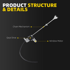 Dasbecan Power Window Regulator with Motor Compatible with Freightliner
