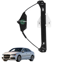 Rear Left Window Regulator w/o Motor Compatible with 2015-2020 Audi A3 Rear Driver Side Lifter Bracket Assembly Replace# 8V4839461
