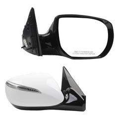Right Passenger Side Mirror Compatible with 2013-2018 Hyundai Santa Fe Sport Door Mirror With Turn Signal Light Manual Folding Without Blind Spot Heated 876204Z005 HY1321201 6pins