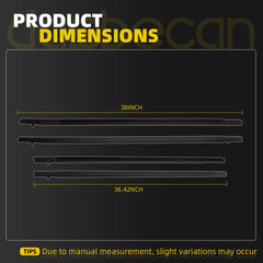 Window Seal Weatherstrip Moulding Trim Compatible with Honda Civic 2022-2025 Replaces# 72450-T20-A11 72410-T20-A11 72950-T20-A01 72910-T20-A01