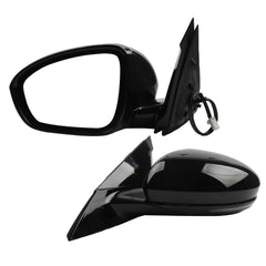 Driver side Mirror Compatible with 2019-2023 Nissan Altima Heated Turn Signal Manual Fold Power Adjustment Left Door Mirror 6PINS Black Replaces#96302-6CA0B NI1320312