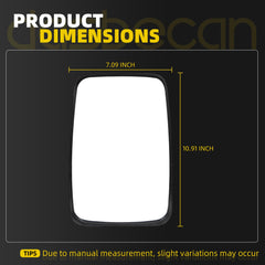 2 PCS Rear View Mirror Wide Angle Curved Mirror Compatible with Kubota Tractor B2650, L4740, LX2610, M-120, M100X, M105, M125X, M4-071, M4900, M4D-061, M4D-071 Replaces# 3F260-53342