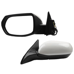 Left Driver Side Mirror Compatible with 2017-2022 Honda HRV LX with Power Glass, Manual Folding, Platinum White Pearl, Non-Heated Replace# HO1320308 76258T7WA71(3Pins)