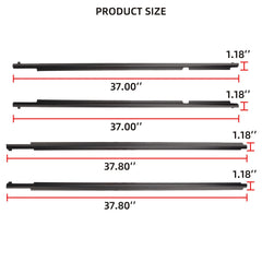 Outer Window Weatherstrip Belt Molding Compatible with Toyota 4Runner 2010-2021 Replaces# 75712-35011 75711-35011 75721-35011 75722-35011 (4PCS) Weather Strip Sweep Felt Trim Seal Kit
