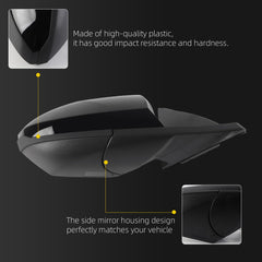 Right Side Mirror Compatible with 2022-2024 Hyundai Tucson 7pin | Power Glass Heated Blind Spot Manual Folding Right Door Rear View Black Replace# 87610-CW100 87620CW070, HY1321336