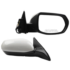 Dasbecan Side Mirror Compatible with 2017-2022 Honda HRV Mirror with Power Glass, Manual Folding, Non-Heated