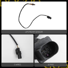 O2 Sensor Compatible with 12-14 Volkswagen Beetle/Passat 2.5L, 10-14 Golf 2.5L, 06-09 Rabbit 2.5L, 05-14 Jetta 2.5L, Upstream & Downstream Oxygen Sensors Replaces# 234-4754 234-5102