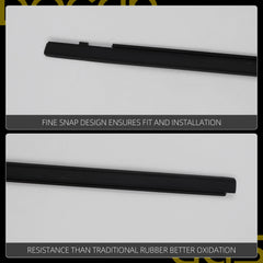 Outer Door Window Molding Trim Weatherstrip Compatible with Honda Civic 2016 2017 2018 2019 2020, 2 Door, Replace# 72410-TBG-A01 72450-TBG-A01
