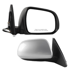 Right Passenger Side Mirror Compatible with Toyota Highlander 2008-2013 Power Glass Manual Folding Non-Heated Replaces 8791048341 TO1321245 Silver 3Pins