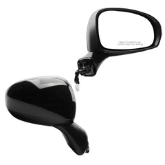 Right Passenger Side Mirror Compatible with 2010-2015 Toyota Prius Non-heated Manual Fold Power Adjustment Door Mirror 3PINS Painted Black Replaces#TO1321271 8791047170-PFM