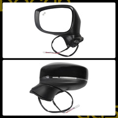 Driver Side Mirror Assembly Compatible With CX-5 CX5 2017-2022 Replaces# MA1320198 191275664759, KB7W69182 (Black)