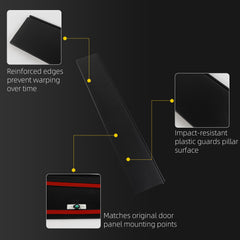 Rear Door B-Pillar Trim for 2019-2026 Ram 1500 DT Pair Set | Door Window Trim Panel Exterior Moulding Kit Driver And Passenger B‑Pillar Molding UV anti‑fade Replace 68292930AD 68292931AD