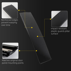 Rear Door B-Pillar Trim Compatible with Ford F150 F250 F350 Left 2015-2026 F150 F150 Lightning F250 F350 Super Duty,OE#ML3Z-16255A35-BC,Left Driver Side DoorB-Pillar Trim Molding Black