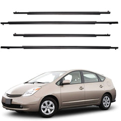 Weatherstrip Window Seal Car Window Moulding Trim 4pcs Compatible with Toyota Prius 2004-2009 Replaces# 75710-47010 75720-47010 75730-47010 75740-47010