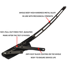 Front Right Passenger Side Windshield Wiper Arm Replacement Compatible with Audi Q7 2007-2016 Replaces# 4L1955408B 4l1955408B1P9